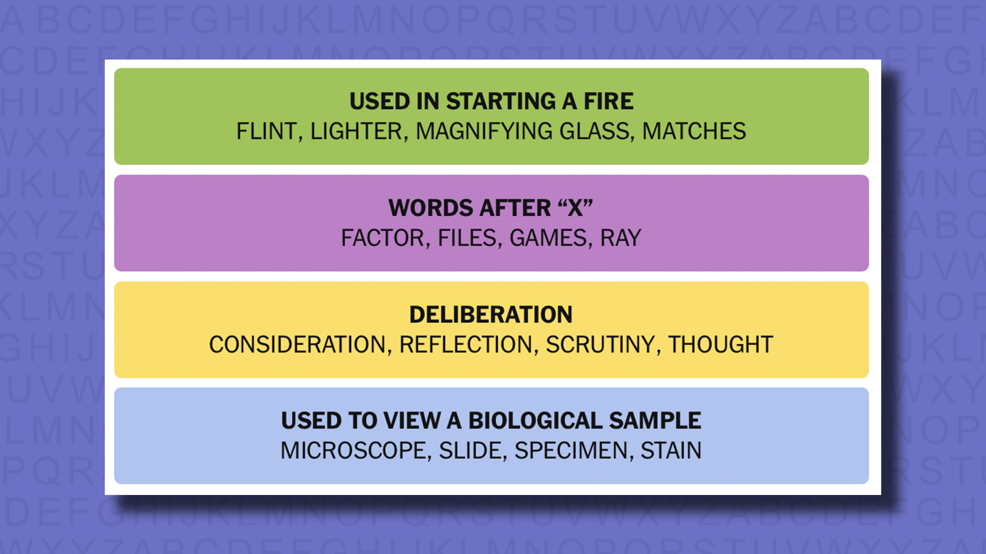 NYT Connections answers for game 547 on a purple background