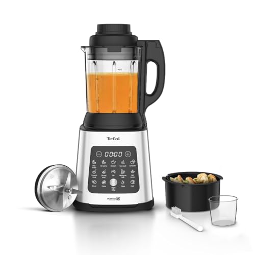Tefal Blender &amp;amp; Soup Maker Perfectmix Cook, 2l, 10 Auto Programs, Smoothie Maker, Removable Blades, Cleaning Program &amp;amp; Brush, Glass Jug, Tamper, Hot &amp;amp; Cold Kitchen Blender, Cooking, Bl83sd65