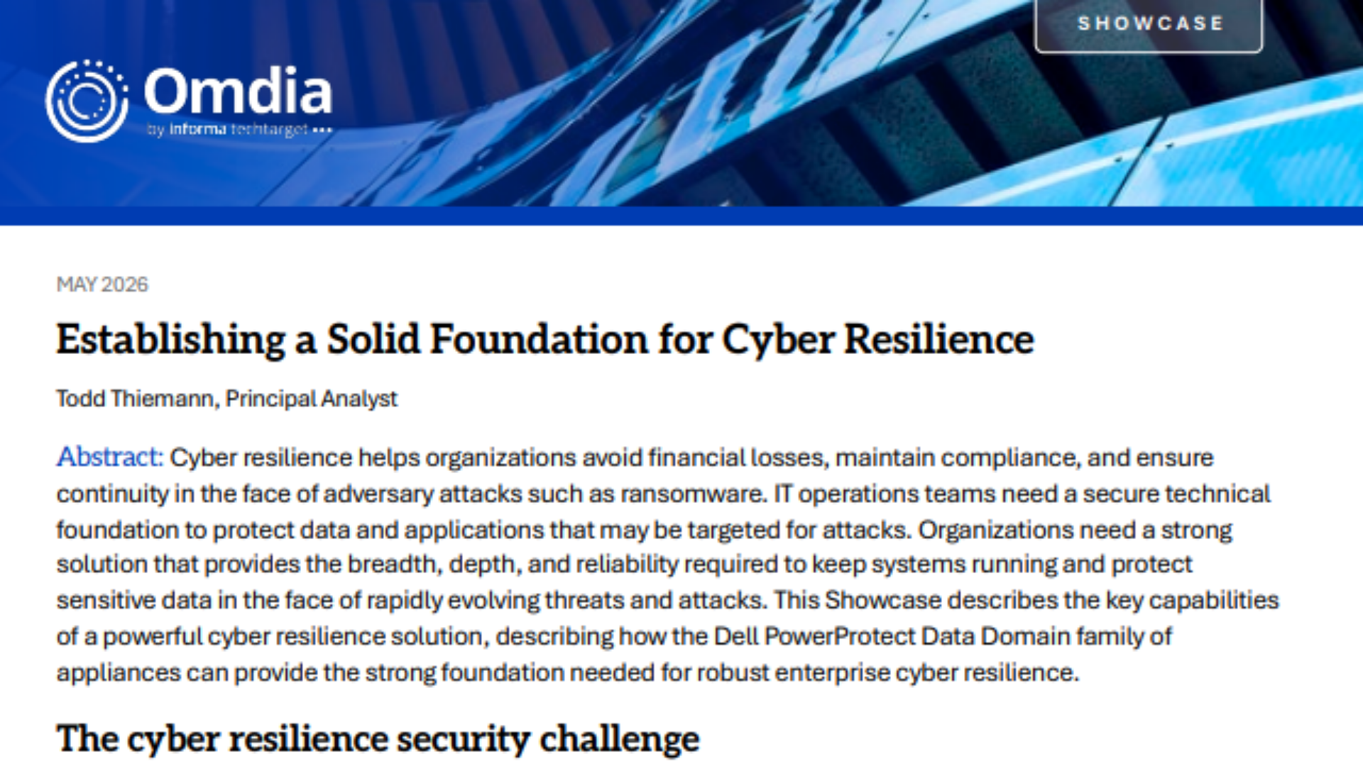 Establishing a Solid Foundation for Cyber Resilience