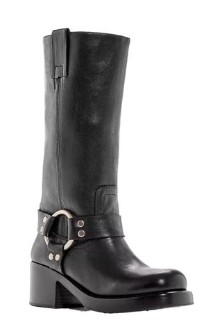 Women's Reflection Block Heel Moto Boots