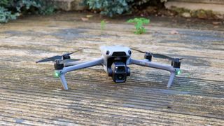 DJI Air 3S drone landed on deck