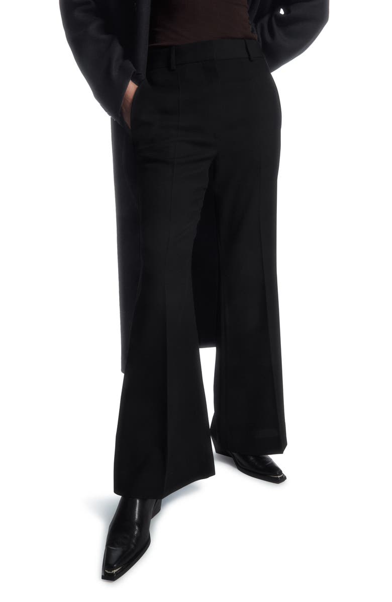 Wool Flare Leg Pants
