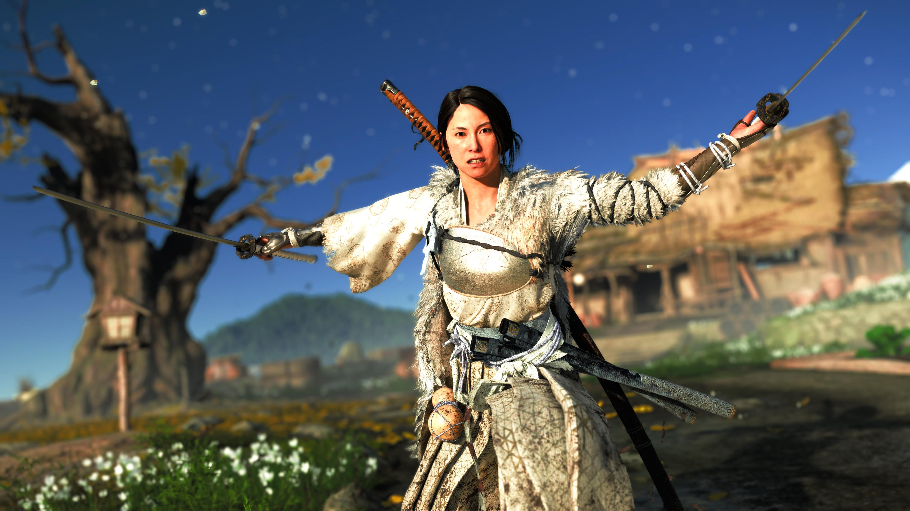 In-game screenshot of Atsu in Ghost of Yotei