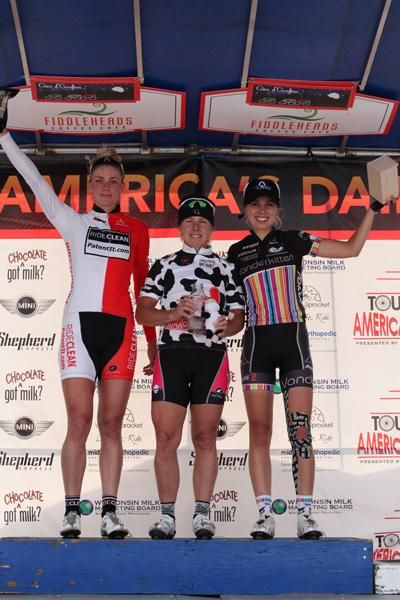 The pro women's podium