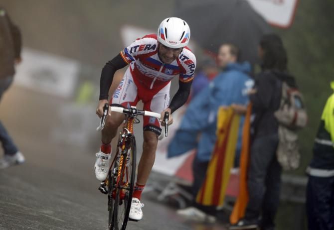 Joaquim Rodriguez (Katusha) digs deep in the finale of Vuelta a Espana stage 14