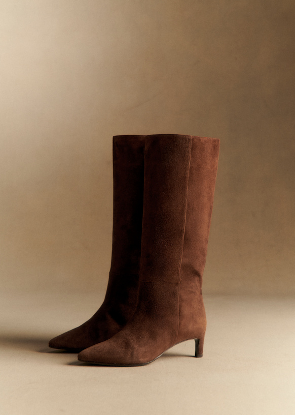 L&amp;eacute;ane Boots - Mocha - Goat Leather - S&amp;eacute;zane