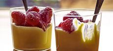 raspberries and custard