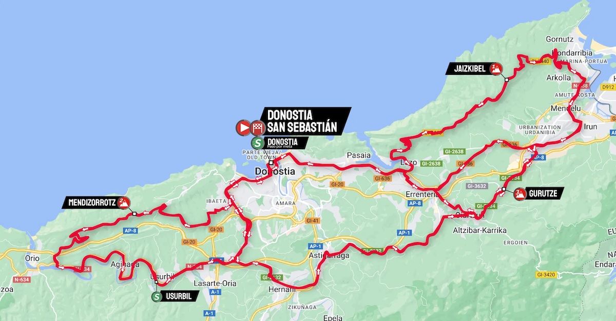 Itzulia Women 2024 Stage 3 route