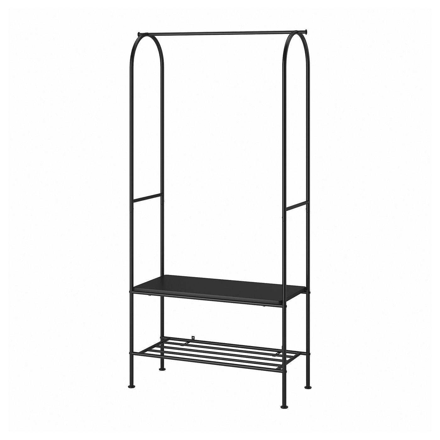 Gr&amp;Aring;fj&amp;Auml;llet Clothes Rack With Shoe Storage - Anthracite 35 3/8x14 1/8x68 7/8 "