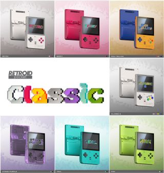 Color options for the Retroid Pocket Classic gaming handheld