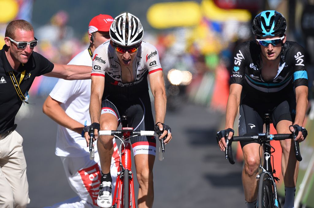 Bauke Mollema (Trek-Segafredo) finishes the stage