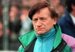 Raymond Goethals during a Marseille match in 1992.