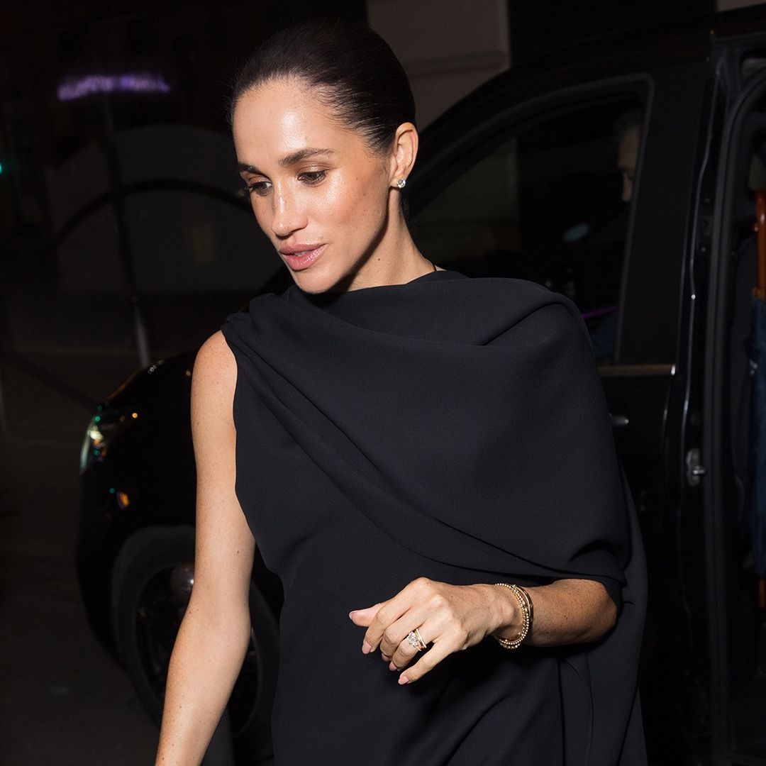 PARIS, FRANCE - OCTOBER 04: Meghan Markle, Duchess of Sussex attends the Balenciaga Womenswear Spring/Summer 2026 show as part of Paris Fashion Week on October 04, 2025 in Paris, France. (Photo by Arnold Jerocki/Getty Images for Balenciaga)