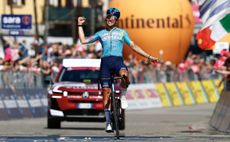 Alberto Bettiol winning at the Giro d'Italia 2026