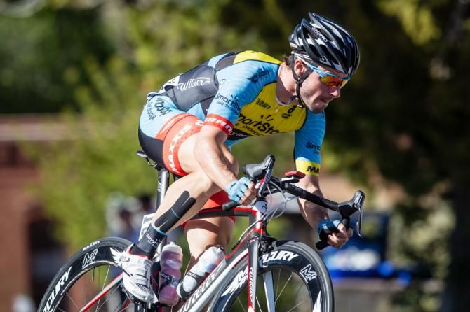 Zack Bell (Smartstop) pulling hard on the front of the break.