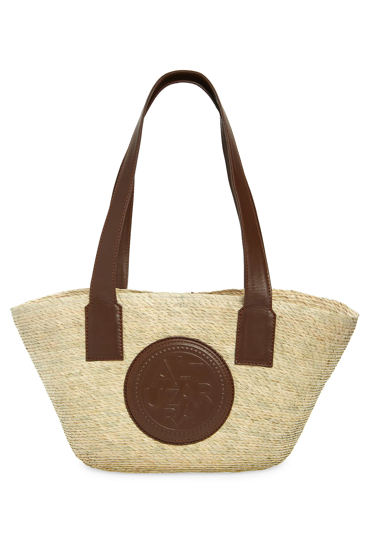Altuzarra Small Watermill Straw & Leather Tote