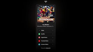 Tidal's new multi-platform menu