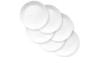 Corelle Chip Resistant Extra Large 11” Dinner Plate 6-piece set, Winter Frost White