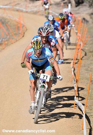 Filip Meirhaeghe (Belgium) races to 19th at the World Championships in Canberra, Australia.