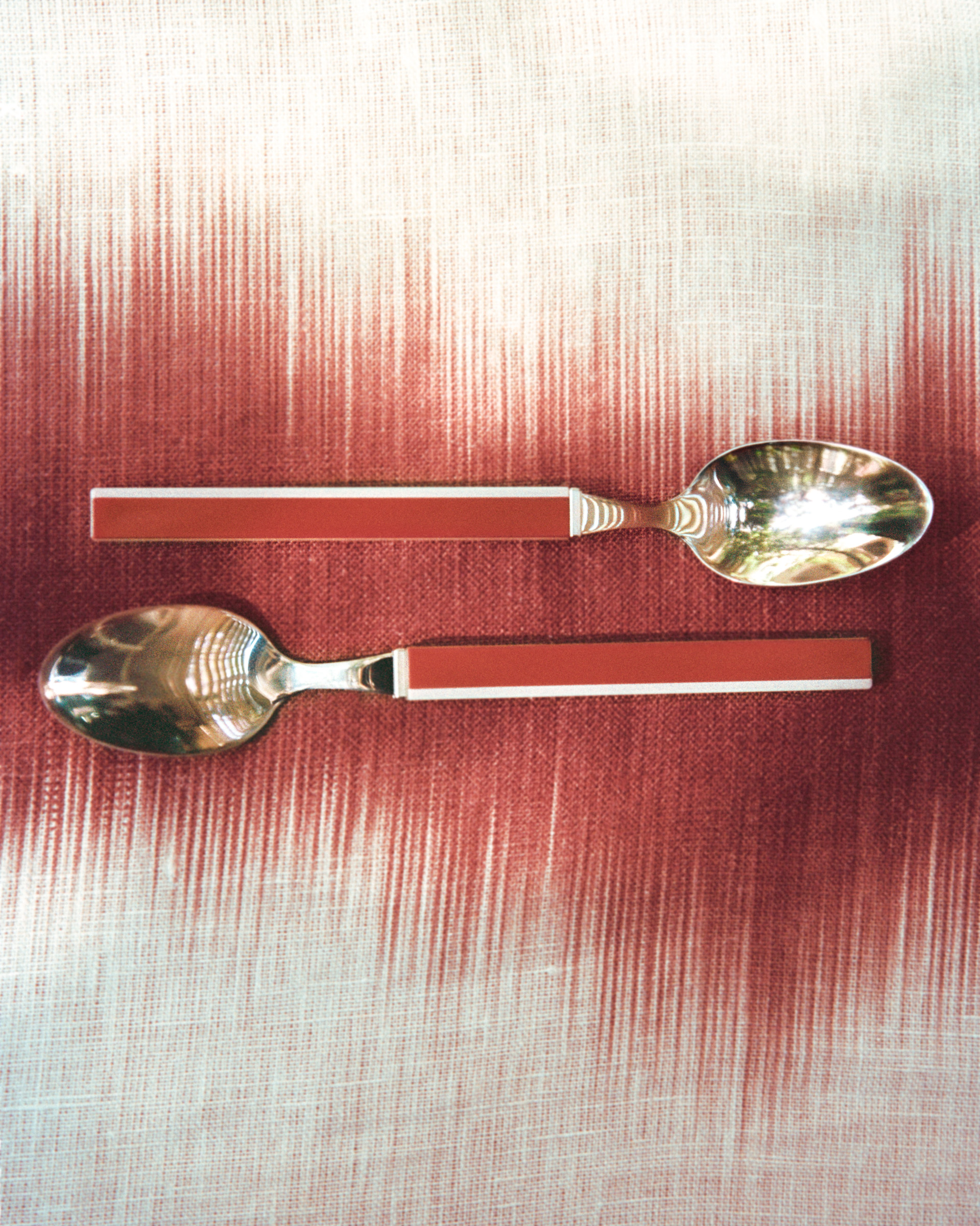 spoons on Ikat placemat
