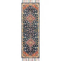 Carroll Handmade Wool Navy/Orange/Gray Rug | From $160 at Joss &amp; Main