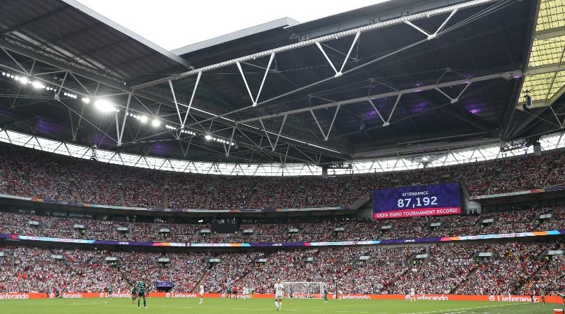 England&#039;s Euro 2022 final against Germany at Wembley watched by a record crowd of 87,192.