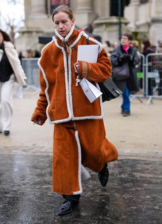 French street style - woman wearing a colourful outfit