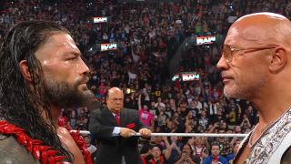 Roman Reigns and The Rock on Monday Night Raw