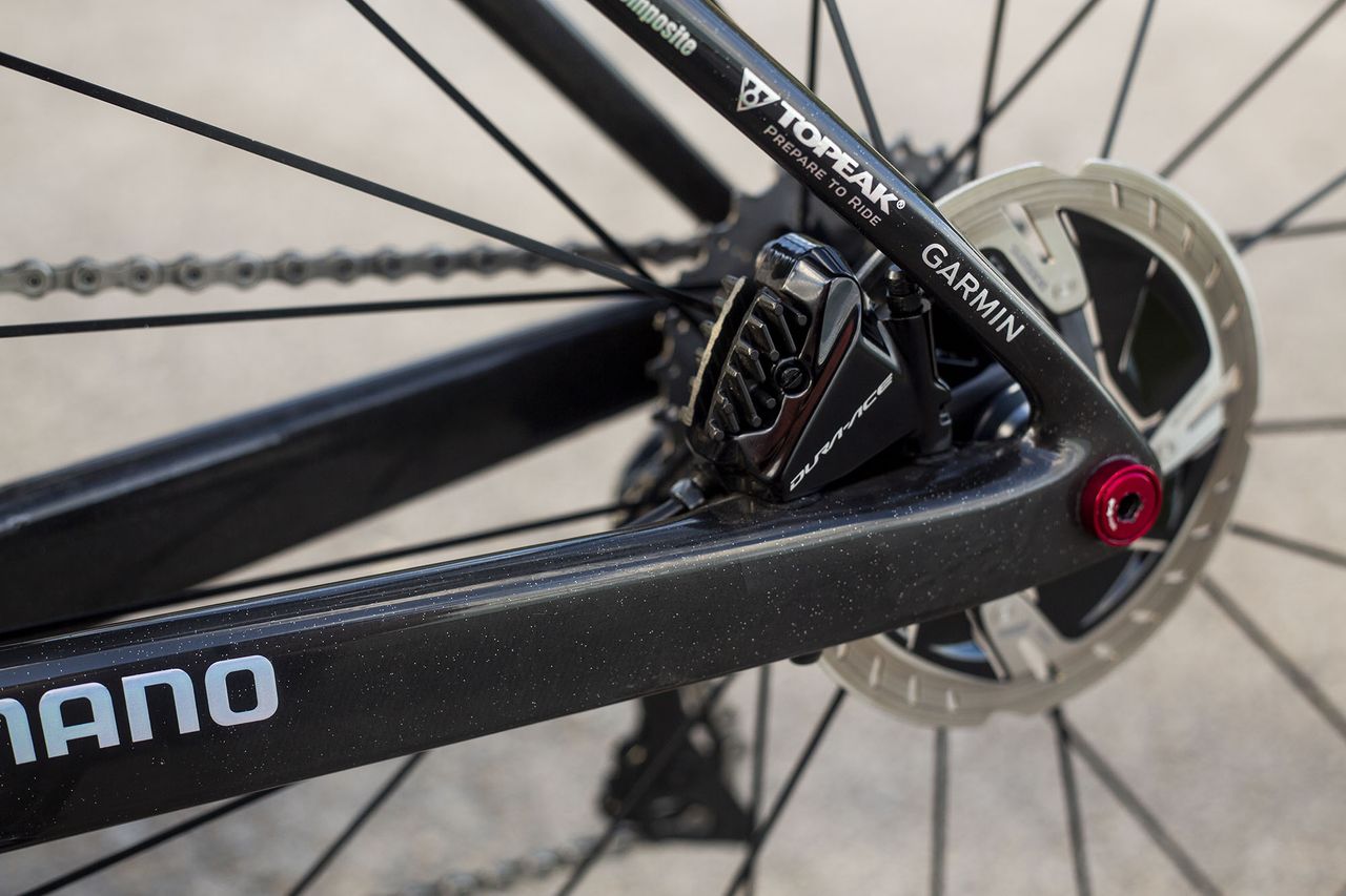 Annemiek van Vleuten's Scott Addict RC has disc brakes