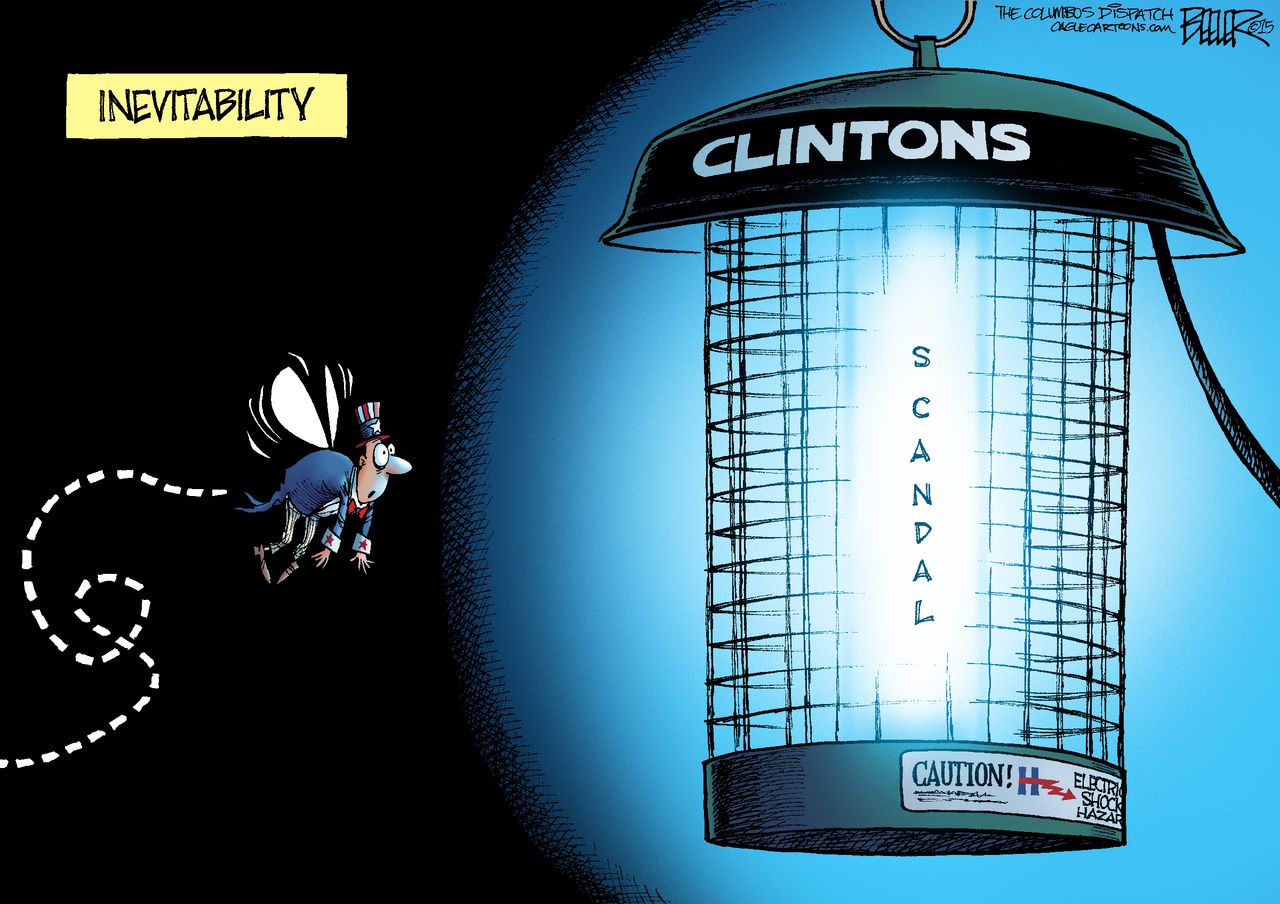 Political cartoon U.S. Hillary Clinton 2016