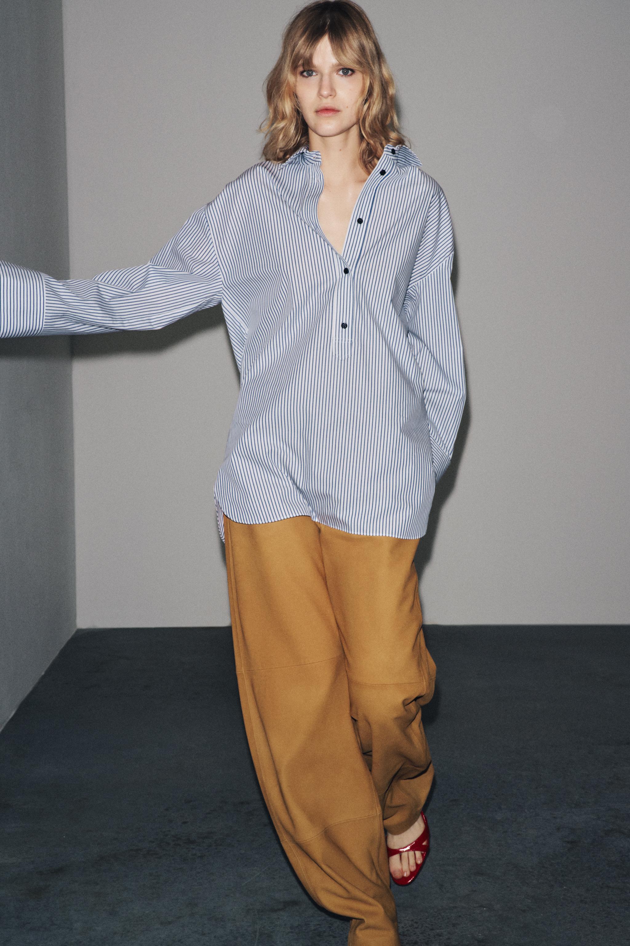 Zw Collection Striped Poplin Shirt