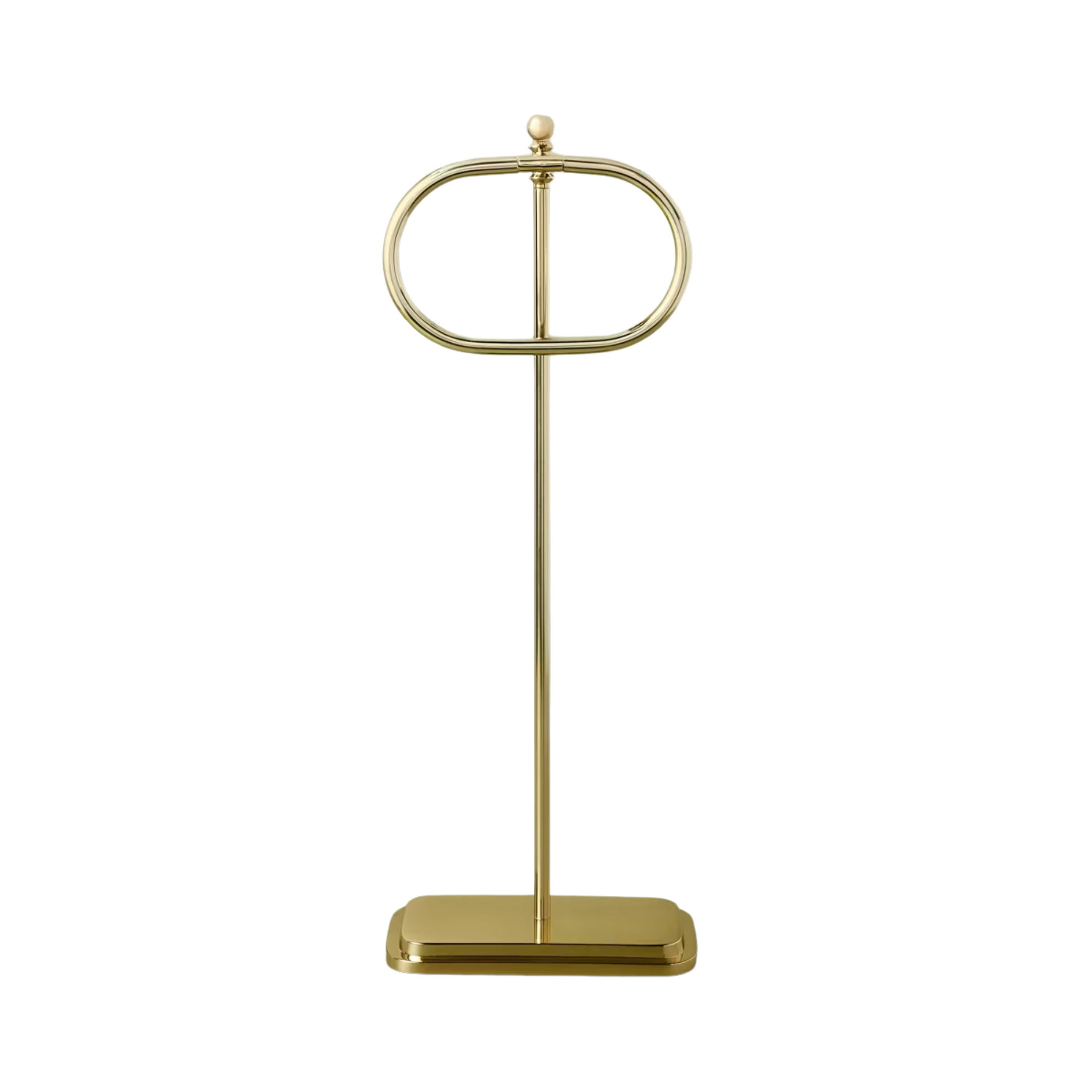 a brass towel stand