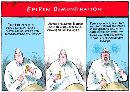Editorial cartoon U.S. EpiPen