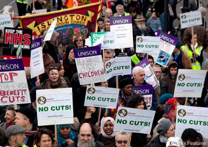Anti-cuts march in London