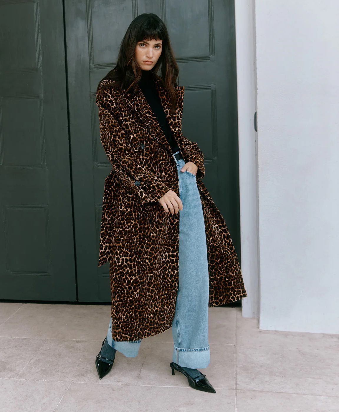 Animal Cord Trench Coat