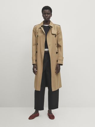 Massimo Dutti Cotton Trench Coat