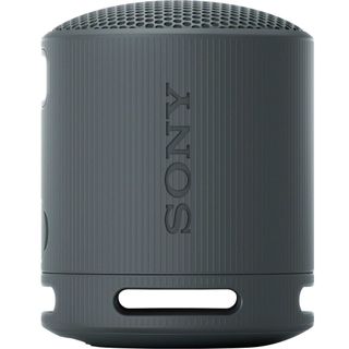 A grey SONY portable speaker