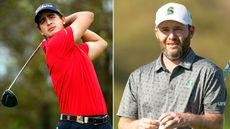 Luis Masaveu and Branden Grace watch their tee shots