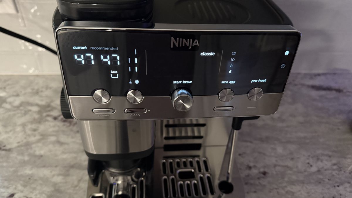 Ninja Luxe Caf&eacute; Mini Espresso Machine brewing classic drip coffee