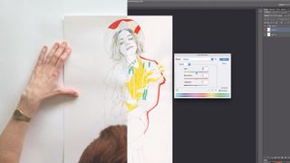 Combining scans of physical art with your digital work helps add drama and movement