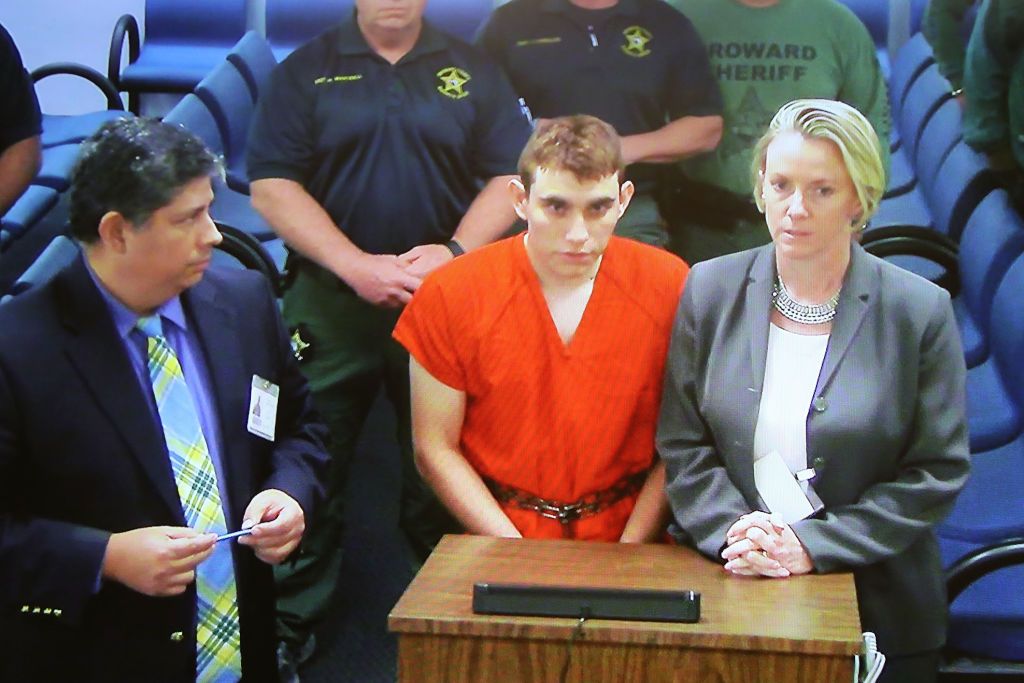 Nikolas Cruz appearing in court.