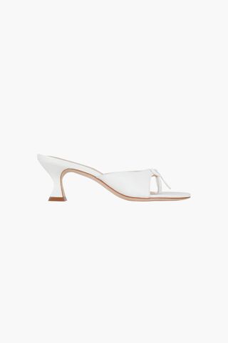 Thong Mule 60 in Optic White Nappa