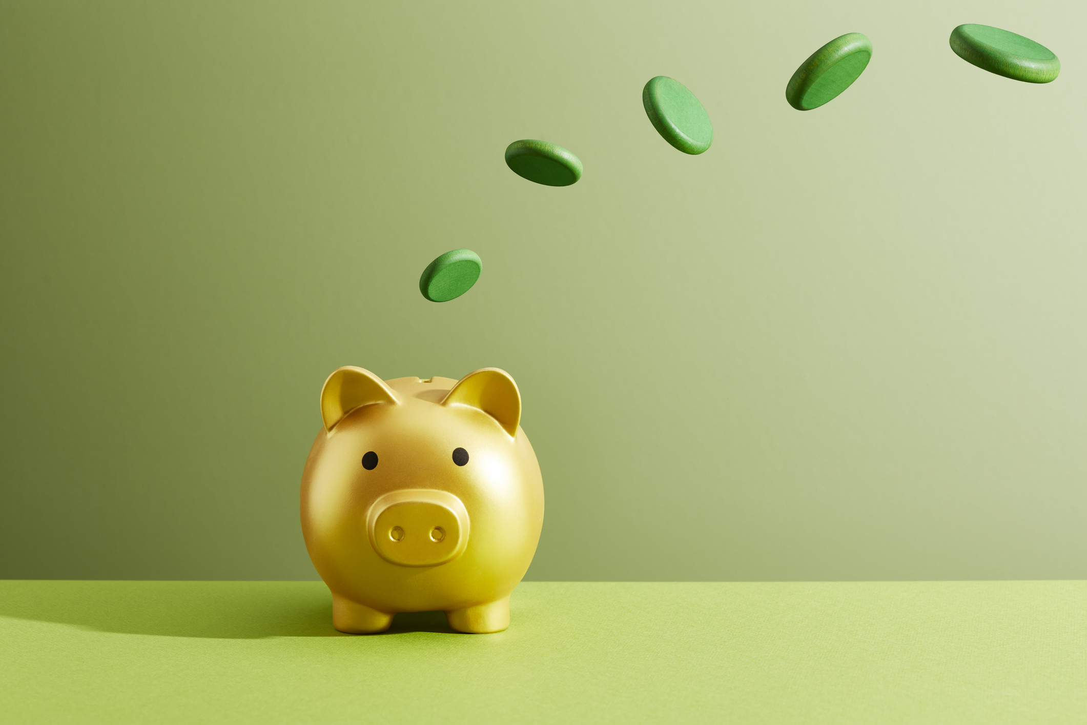 gold piggy bank