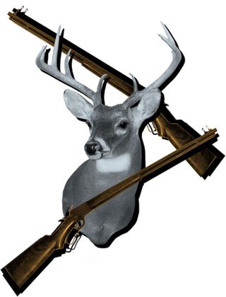 Deer, Antler, Horn, Art, Antelope, Reindeer, Metal, Snout, Natural material, Illustration,