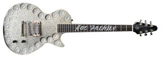 A Steve Carr-designed Ace Frehley UFO Rocket Shooter guitar