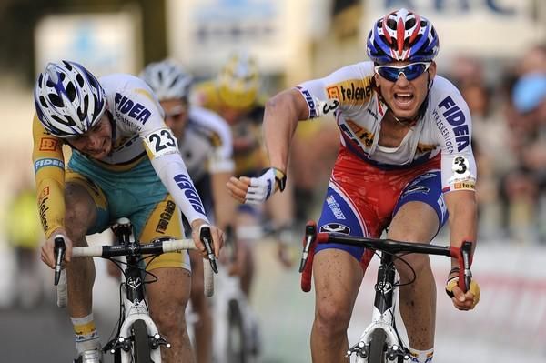Zdenek Stybar takes the sprint from his teammate Pauwels.