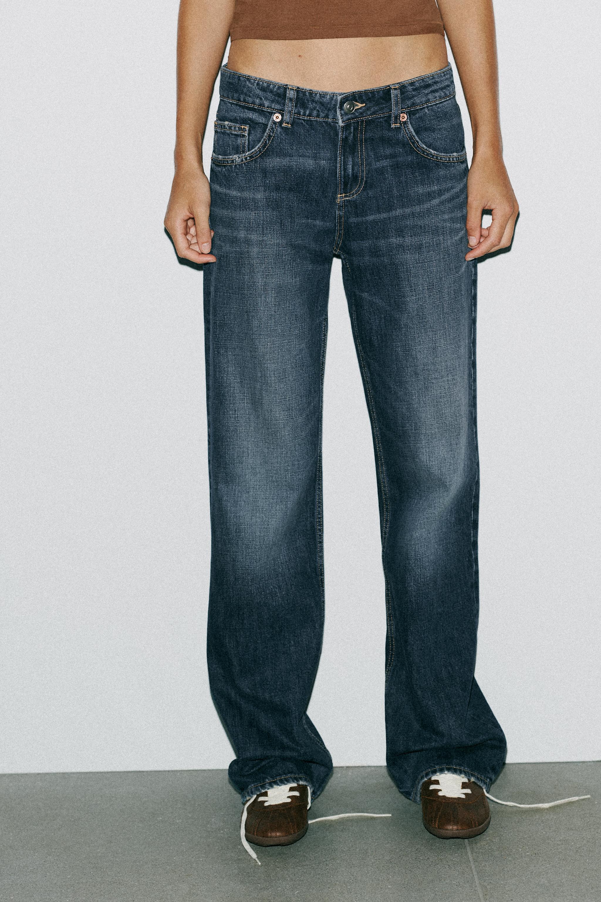 Trf Low Rise Wide Leg Jeans