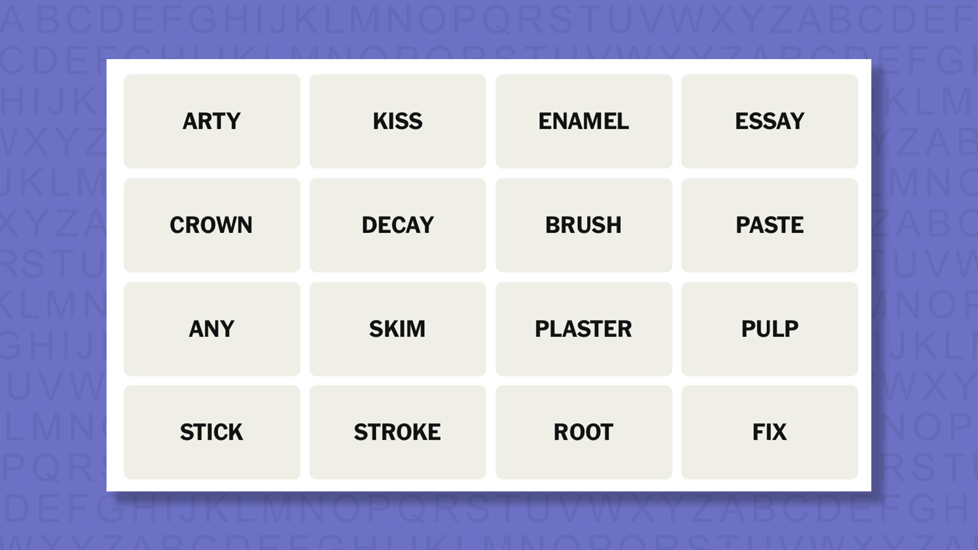 NYT Connections hints for game 893 on a purple background