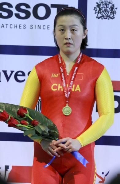 Women's Keirin winner Shuang Guo (China)