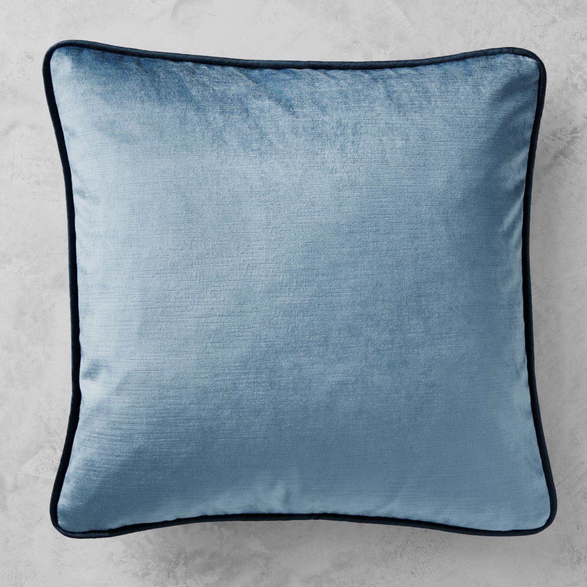 Signature Velvet Pillow Cover (20" X 20") in French Blue